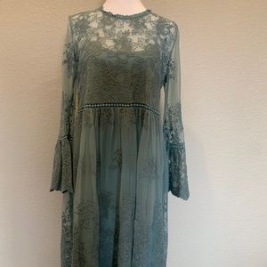 NWT! Dusty Blue Lacy DRESS